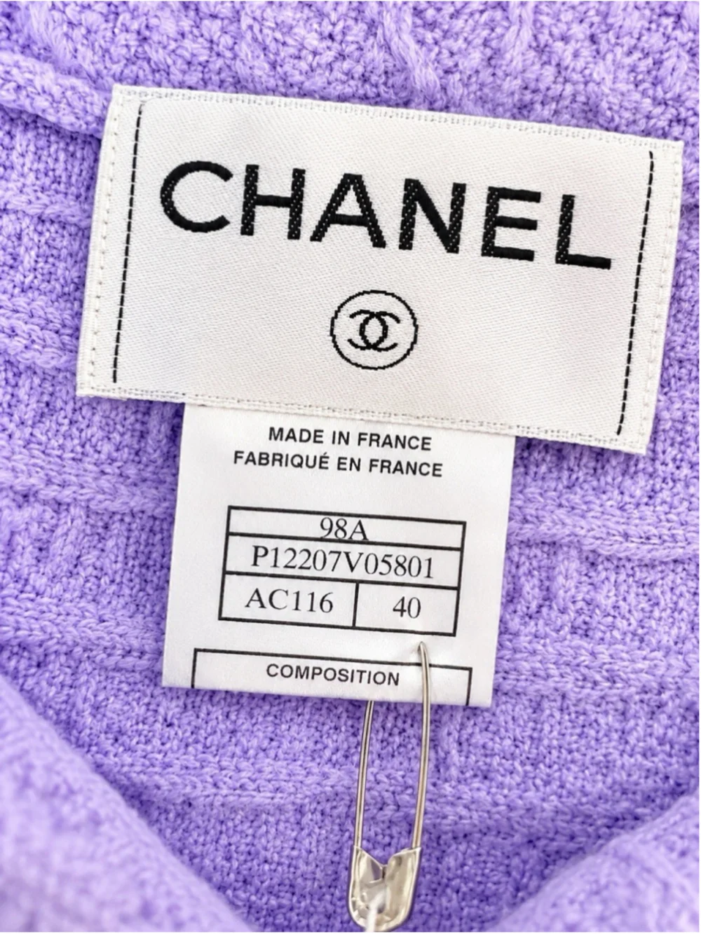 CHANEL 98A Lilac Tweed Jacket Maxi Skirt Suit Set FR 40 Karl Lagerfeld